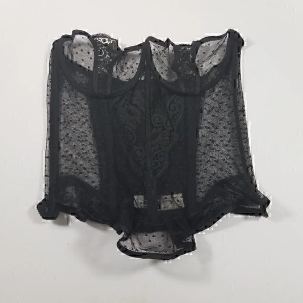 VTG Christian Dior Lace Corset Bra 34 Fits BC - Picture 1 of 7